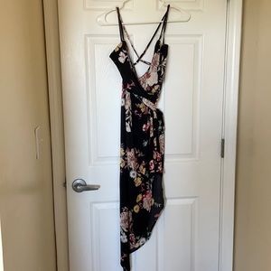 Never Worn! Material Girl Med Black Floral Dress